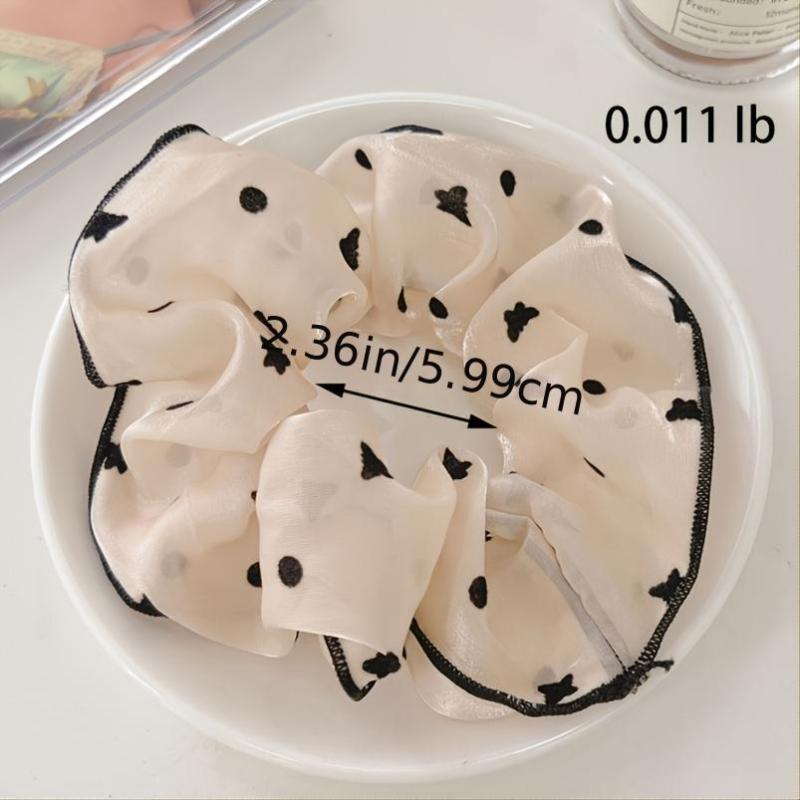 Daisy Floral Mesh Scrunchies Hair Tie Rubber Band Hair Rope