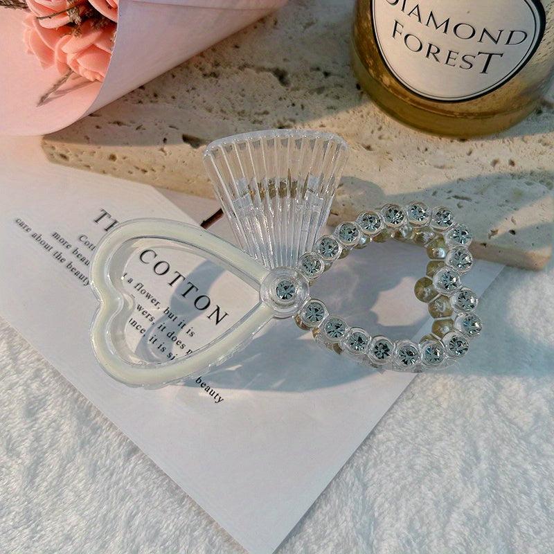 Faux Pearl Hair Claw Hollow Bow Shaped Ponytail Holder