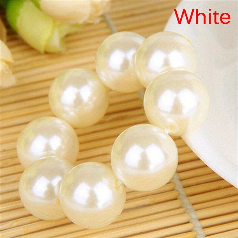 Faux Pearl Hair Tie Ponytail Rope Head Jewelry for Women