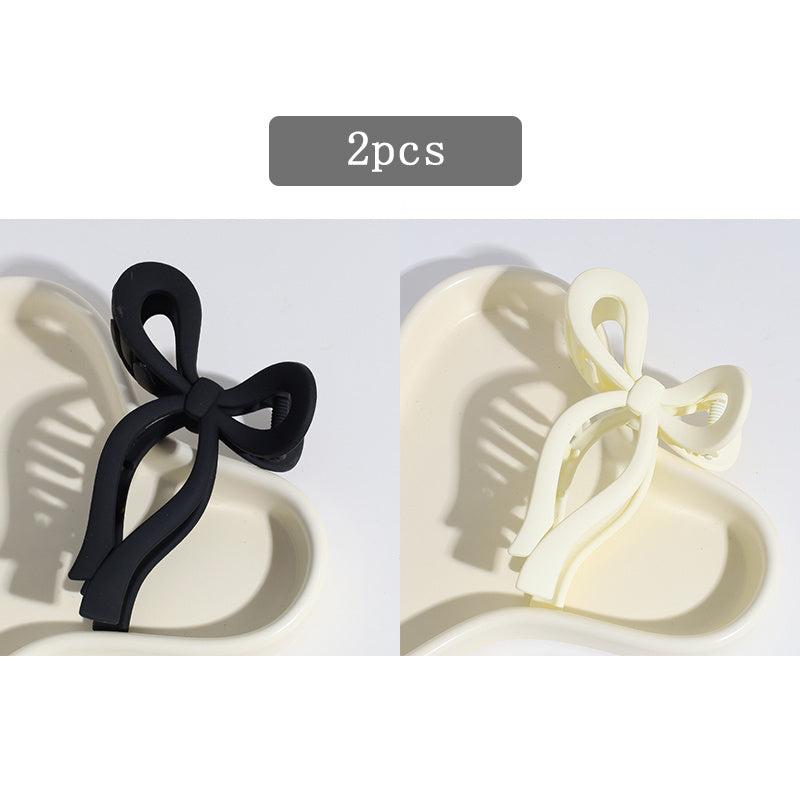 2pcs Matte Bowknot Hair Claw Clip Non Slip Strong Hold Grip Hair Jaw Clip