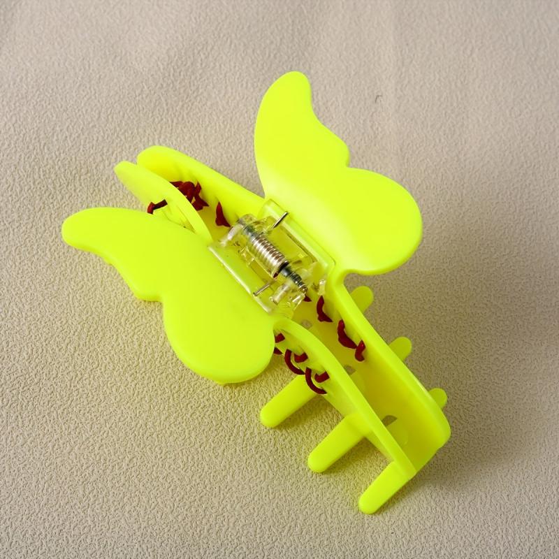 Yellow Baseball Hair Claw Clip Nonslip Ponytail Holder