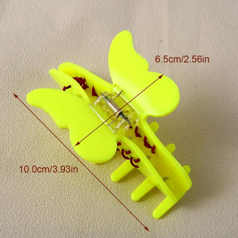 Yellow Baseball Hair Claw Clip Nonslip Ponytail Holder