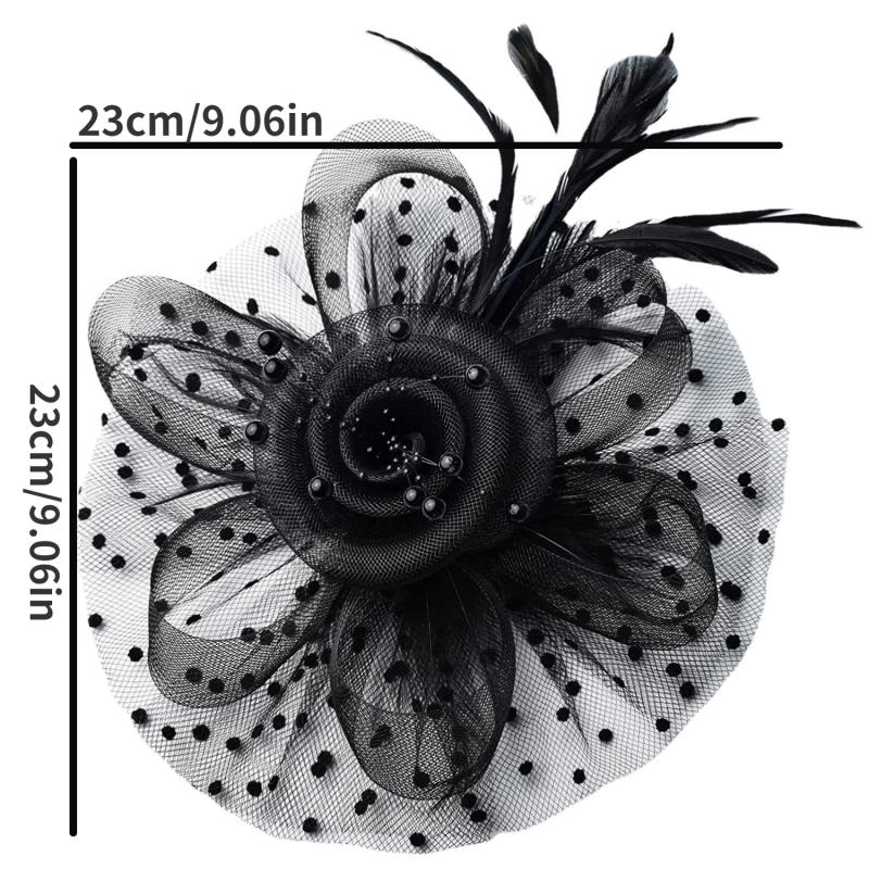 Vintage Flower Headpiece with Clip Hair Accessories