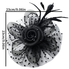 Vintage Flower Headpiece with Clip Hair Accessories