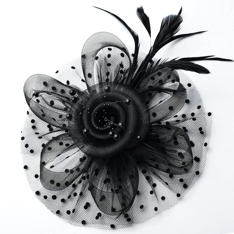 Vintage Flower Headpiece with Clip Hair Accessories