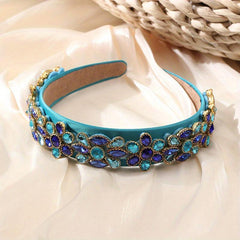Baroque Style Rhinestone Hairband Wide Hair Accessories
