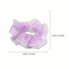 Organza Scrunchies Contrast Brim Hair Tie Sweet Hair Rope Elastic