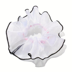 Organza Scrunchies Contrast Brim Hair Tie Sweet Hair Rope Elastic