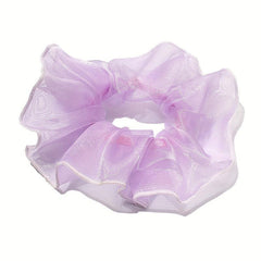 Organza Scrunchies Contrast Brim Hair Tie Sweet Hair Rope Elastic