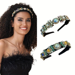 Vintage Crystal Pineapple Headband Rhinestone Headdress Hair Band
