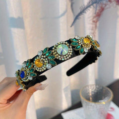 Vintage Crystal Pineapple Headband Rhinestone Headdress Hair Band