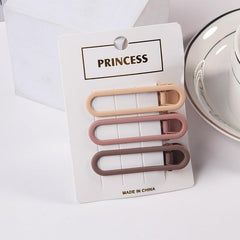 Colorful Frosted Girl Hair Clips Set