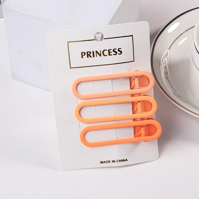 Colorful Frosted Girl Hair Clips Set