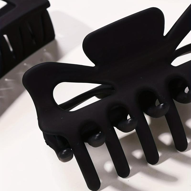 3pcs Hollow Hair Claw Nonslip Ponytail Holder