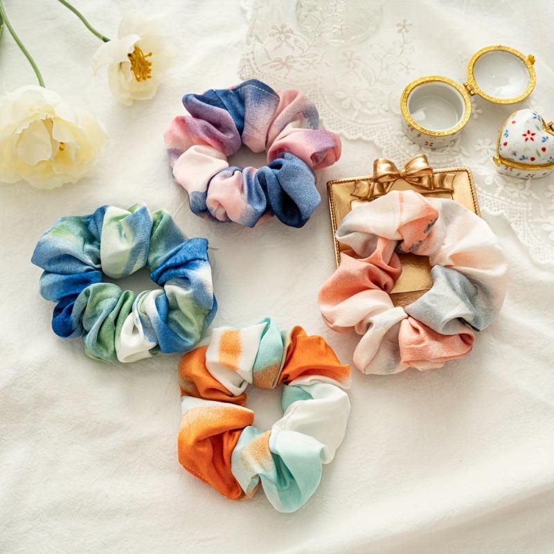Tie Dye Elastic Band Hair Tie For Women