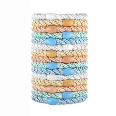 15pcs Boho Thickened Hair Tie High Elasticity Hair Rope Solid Hair Ring