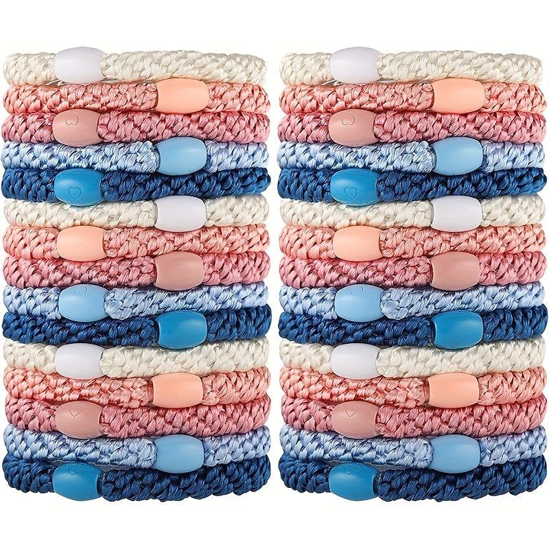 15pcs Boho Thickened Hair Tie High Elasticity Hair Rope Solid Hair Ring