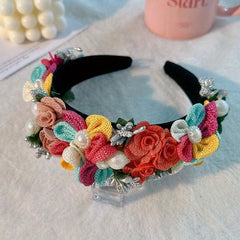 Flower Headband Hair Band For Women Girls Party Prom Props Hair Accessories