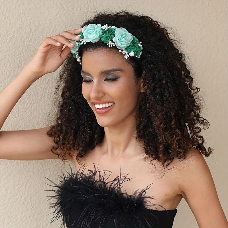 Flower Headband Hair Band For Women Girls Party Prom Props Hair Accessories