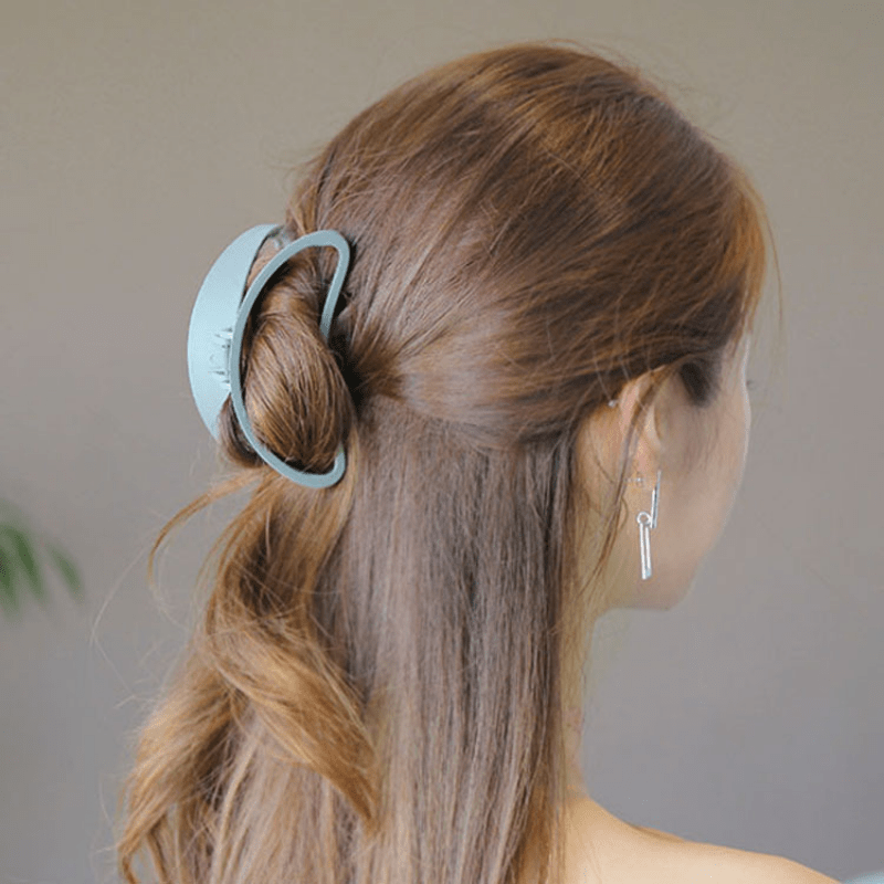 Frosted Semi Round Hair Clip Hair Claw for Women Girls