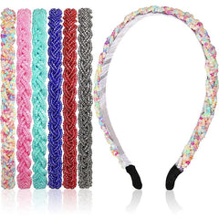 6 Beaded Decor Headband Hair Hoop Non-slip Hairbands for Daily Decoration