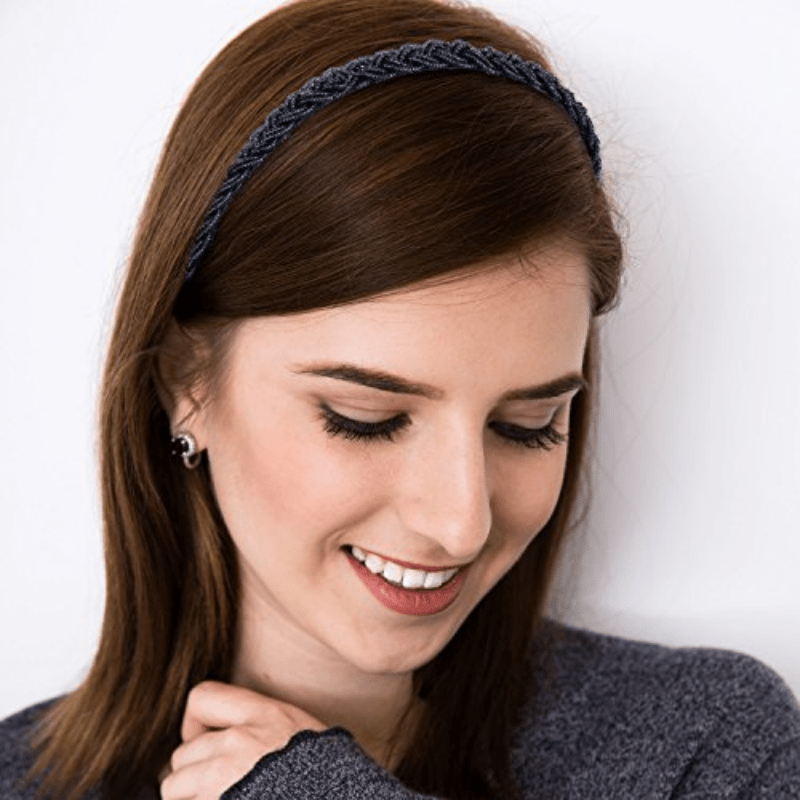 6 Beaded Decor Headband Hair Hoop Non-slip Hairbands for Daily Decoration