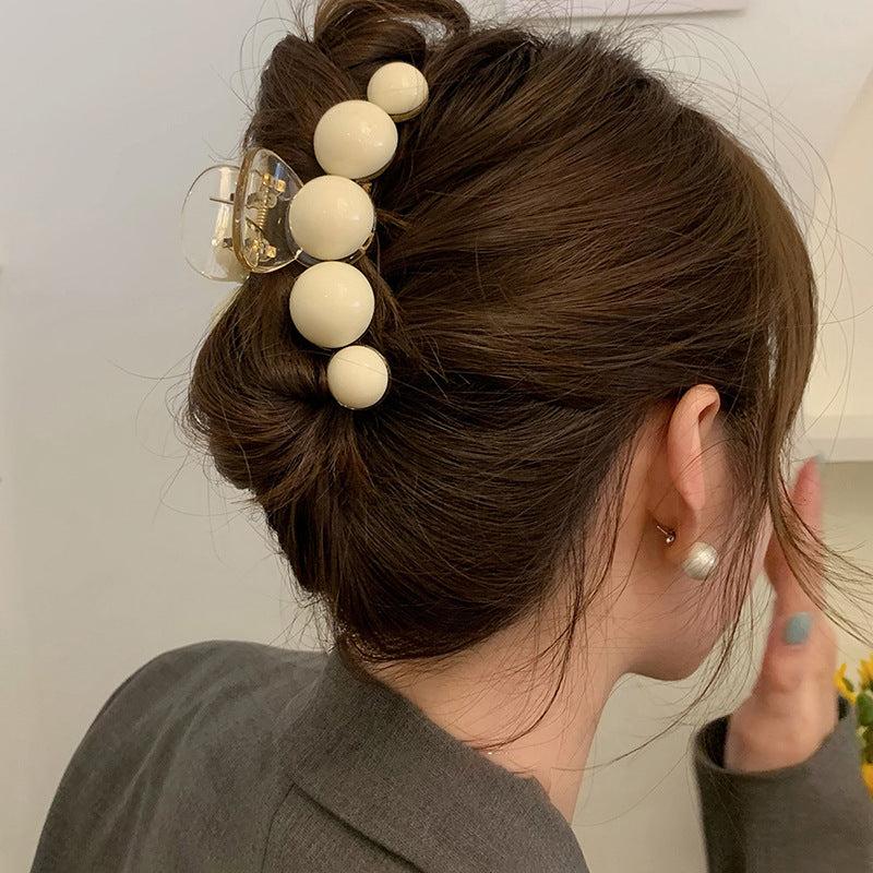 Solid Ball Hair Clips Shark Claw Decorative Hair Accessories