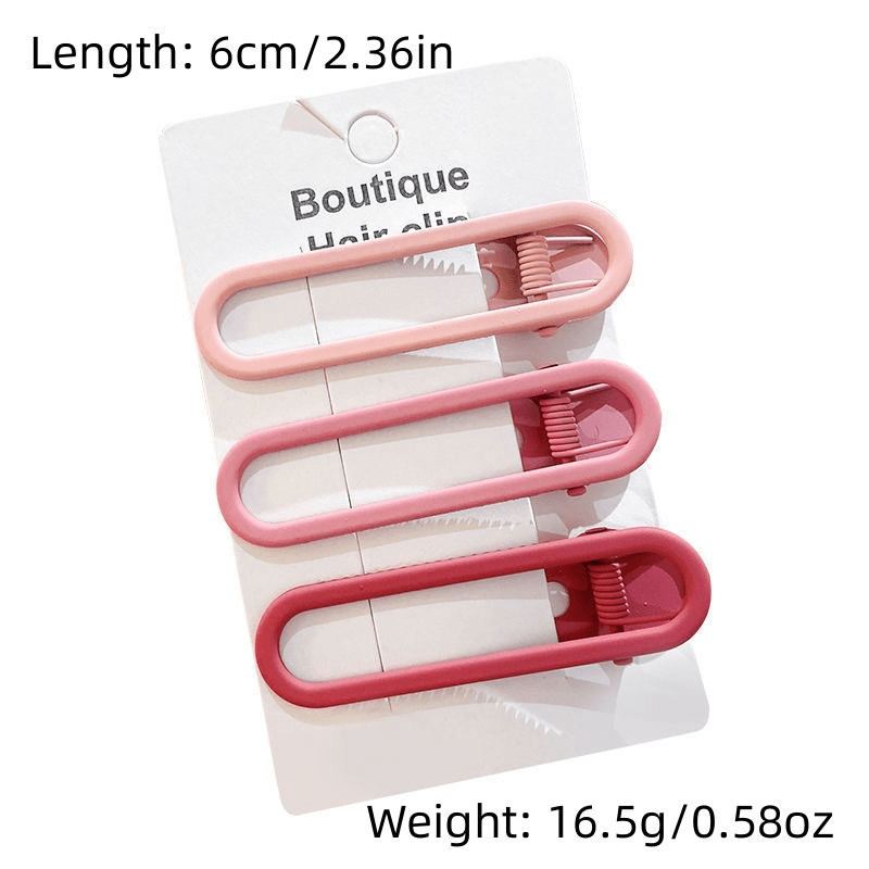 3pcs Metal Duckbill Barrette Hair Clips