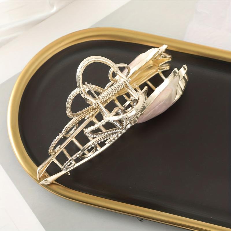 Tulip Alloy Hair Clip Rhinestone Shark Claw Hair Accessories