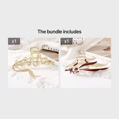 Red Rabbit Hair Claw Rhinestone Tassel Hairpin Girls Hair Accessories