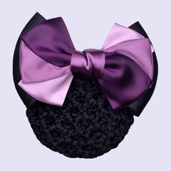 Bowknot Bun Cover Barrettes Net Snood Hairnet Bow Decor Hair Clip