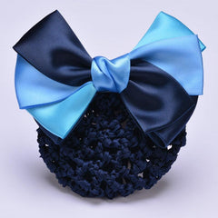 Bowknot Bun Cover Barrettes Net Snood Hairnet Bow Decor Hair Clip