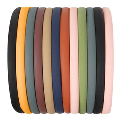9pcs Solid Headband Skinny Head Hoop Nonslip Hair Band Sweet Hair Accessories