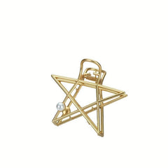Star Shaped Hair Claw Metal Shark Clip for Ponytail