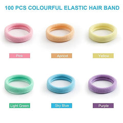 120 Colorful Spring Hair Ties Ponytail Holders Hair Accessories