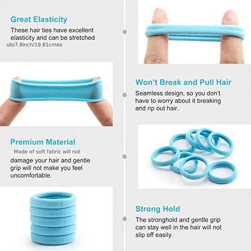 120 Colorful Spring Hair Ties Ponytail Holders Hair Accessories