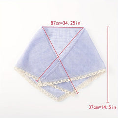 Women's Fabric Lace Headband Hair Wrap Scarf Handkerchief