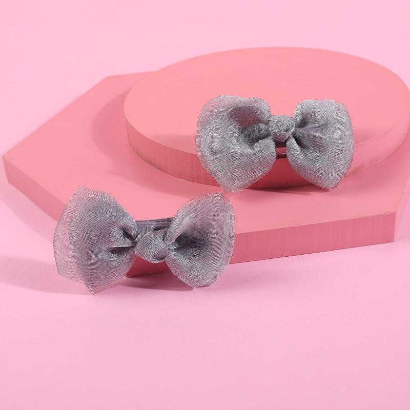 2pcs Mesh Collar Knot Hair Hairpins Geometric Flower Headwear