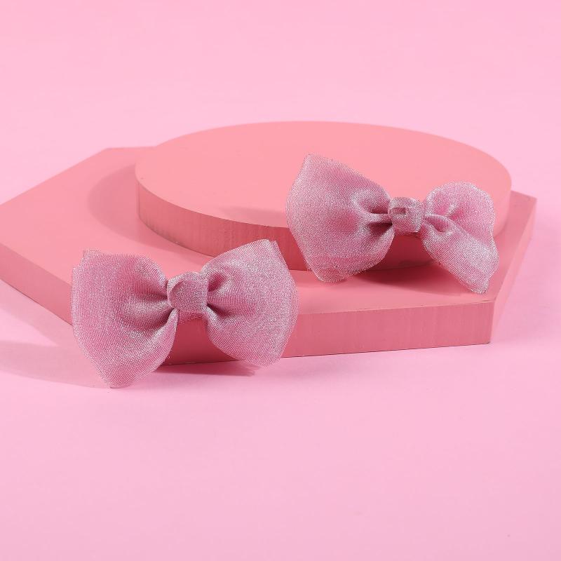 2pcs Mesh Collar Knot Hair Hairpins Geometric Flower Headwear