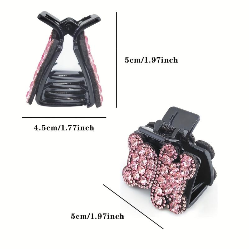 Y2K Colorful Rhinestone Bear Hair Claw Rectangle Hair Clow Clip For Women Girls