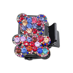 Y2K Colorful Rhinestone Bear Hair Claw Rectangle Hair Clow Clip For Women Girls