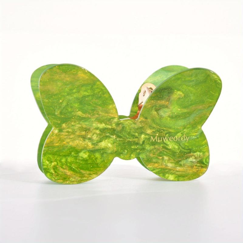 Sparkly Gradient Bow Knot Hair Claw for Women Girls