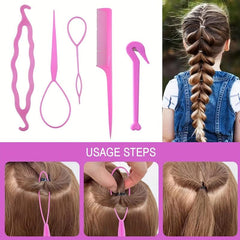 Hair Braiding Accessories Set Hair Bands Rubber Bands Elastic