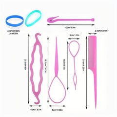 Hair Braiding Accessories Set Hair Bands Rubber Bands Elastic