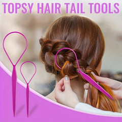 1000pcs Colorful Hair Elastics Set with Hair Loop Styling Tool