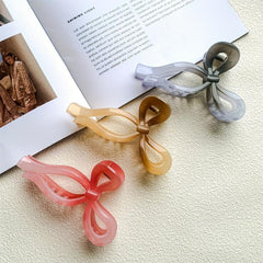 3pcs Gradient Hair Claw Sweet Nonslip Ponytail Holder Women Girls Hair Clip