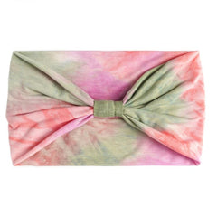 Boho Style Tie Dye Headband Wide Brim Hair Band Turban Yoga Sports Sweatband