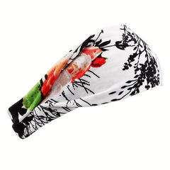 Leopard Print Wide Yoga Headband Sweatband Hair Band