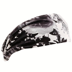 Leopard Print Wide Yoga Headband Sweatband Hair Band