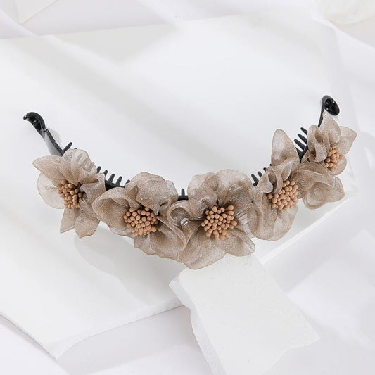 Flower Decor Banana Clip Ponytail Buckle Clip For Girls